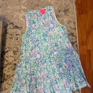 Lilly Pulitzer Pink and Blue Patterned Fabric large